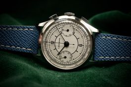 Leonidas - Vintage 1940`s Sector Dial Steel Chronograph